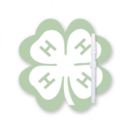 Clover shaped dry erase board.
