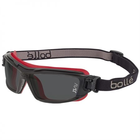 Elastic Band Safety Glasses with Gray Lens
