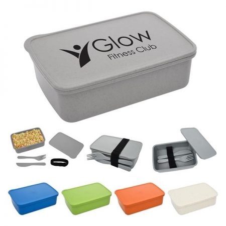 Recycled Lunch box and utensil set with portable capabilities. This silverware set will not disappoint.