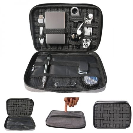 Travel case for organizing smartphone and tech accessories