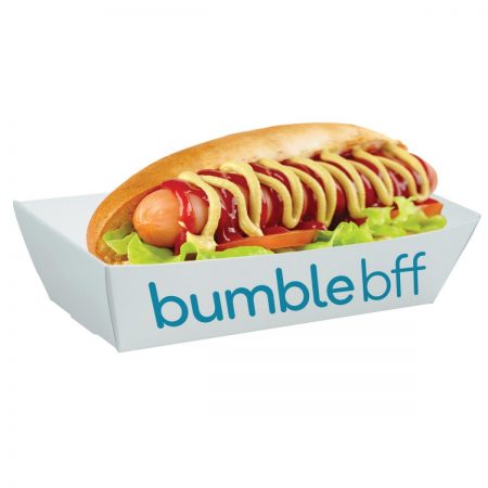 Personalized hot dog trays.