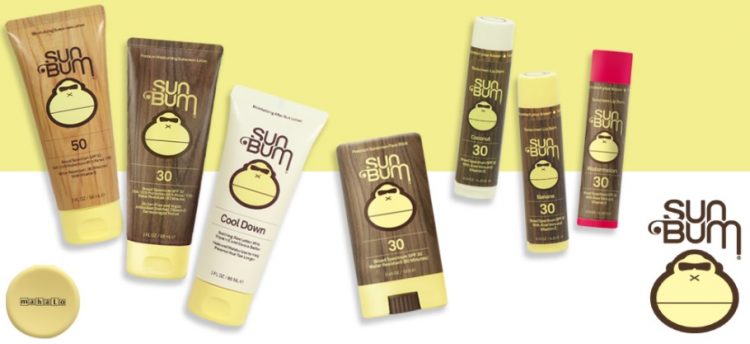 Custom printed Sun Bum & sunbum brand sunscreen and lipbalm.