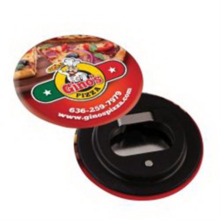 Personalized Button Converted to Magnetic Pocket Bottle Opener w/ custom Imprint