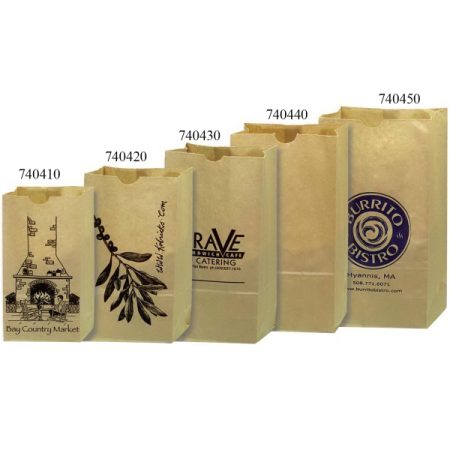 Eco-friendly Natural Paper Grocery Bags Made from Recycled Materials w/ Custom Imprint