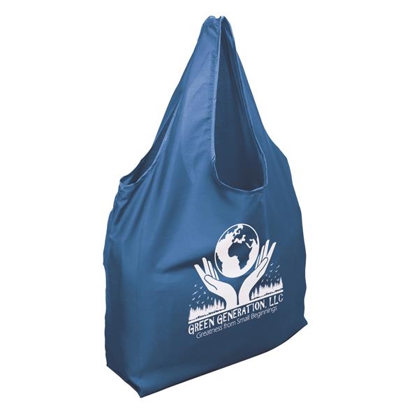 Personalized folding grocery tote custom printed with your logo.