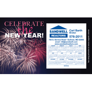 New Years Fireworks - Holiday Magnetic Calendar Perfcard... from ASI 68507...