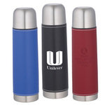 Bullet Vacuum Bottle with Leatherette Wrap