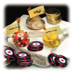 Chocolate Coins in a Mesh Bag