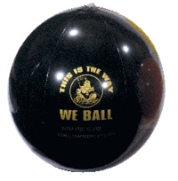 Inflatable Solid Color Black Beachball... from ASI 39209 Beachline Corporation