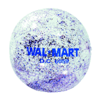 Inflatable Clear with Red, White, and Blue Glitter Beachball... from ASI...