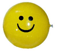 Inflatable Yellow Smile Face Beachball... from ASI 39209 Beachline Corporation