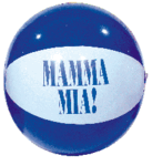 Inflatable Two-Color Blue/White Beachball
