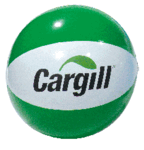 Inflatable Two-Color Green/White Beachball
