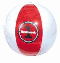 Inflatable Two-Color Red/White Beachball... from ASI 39209 Beachline Corporation