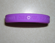 Purple Silicone Awareness Bracelet / Wristband