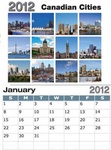 Canadian Cities Sticky Back Calendar