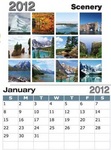 Scenery Sticky Back Calendar