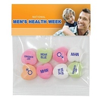 Custom Message Conversation Candy Hearts in Header Bag