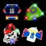 Custom Shaped Flashing Blinking Safety Pin Lapel Badges