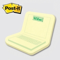 Laptop / Book - Die Cut Post-it Note Pads ... from ASI 91240 3M/Promotional...