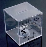 Clear Cube Coin Bank