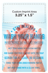 Hand Washing Magnet - 3.5x5 Round Corners - 25 Mil.