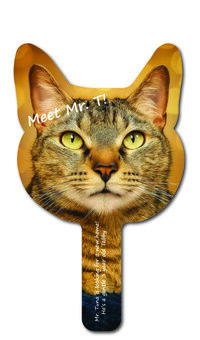 Custom shaped corrugated plastic bidder auction paddles / hand fans with......