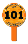 Basketball Plastic Auction Paddles / Numbered Fans