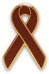 Brown Awareness / Support Ribbon Lapel Pin