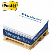 4" x 4" x 1" custom printed quarter cube adhesive note... from ASI 91240...