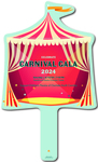 Carnival / Circus Shaped Plastic Auction Paddles / Numbered Fans