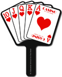 Deck of Cards Shaped Plastic Auction Paddles / Numbered Fans