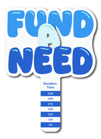 Custom shaped corrugated plastic bidder auction paddles / hand fans with......