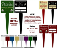 Temporary Memorial Markers - Grave, Headstone, Tombstone Markers ... from ASI...