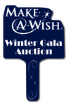 Make A Wish Plastic Auction / Bidder Paddle with numbers