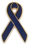Navy Blue Awareness / Support Ribbon Lapel Pin