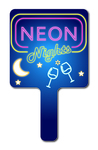 Neon Lights Plastic Auction Paddles / Numbered / Hand Fans