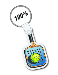 Pickleball Paddle and Ball Key Ring