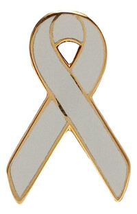 Gray / Grey Awareness / Support Ribbon Lapel Pin