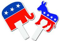 Political Hand Rally Fans