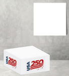 2-3/4 inch Post it Note Half Cube - America's 250th Year - Semiquincentennial