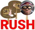 Rush Stick Hand Fans with your custom printed branding or personalized logo.