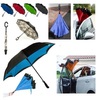 Open Upside Down / Inverted Car Umbrellas with your custom printed branding or personalized logo.