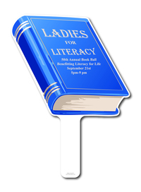 Book Shaped Plastic Auction Paddles / Numbered / Hand Fans