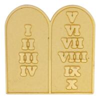 Ten Commandments (10 roman numerals on tablets) Lapel Pin for faith