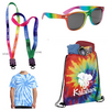 Tie-Dye Apparel and Wearables with your custom printed branding or personalized logo.