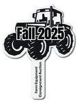 Farm Tractor Shaped Plastic Auction Paddles / Numbered Fans