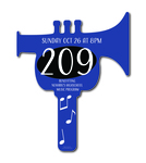 Trumpet Shaped Plastic Auction / Bidder Paddle with numbers