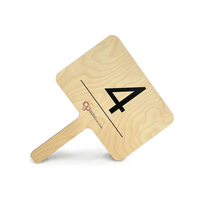 Wooden Auction Paddle / Hand Fan / Numbered
