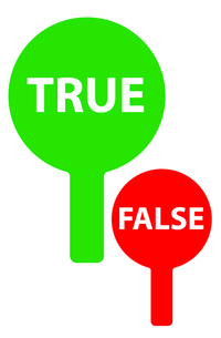 Corrugated Plastic Auction Paddle with Double Sided Full Color True False......
